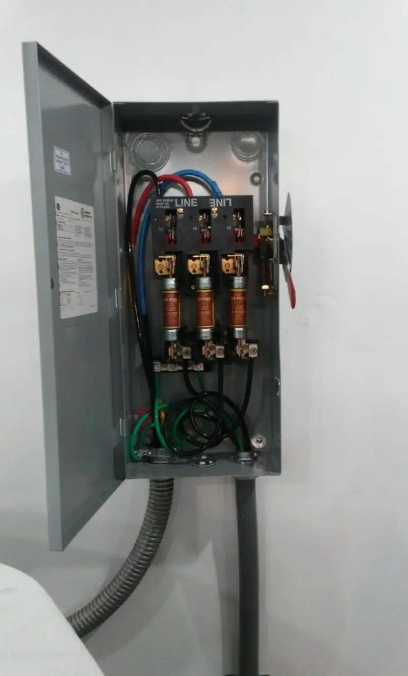 Three-phase disconnect switch installed for Electrical Wiring & Rewiring in Sterling